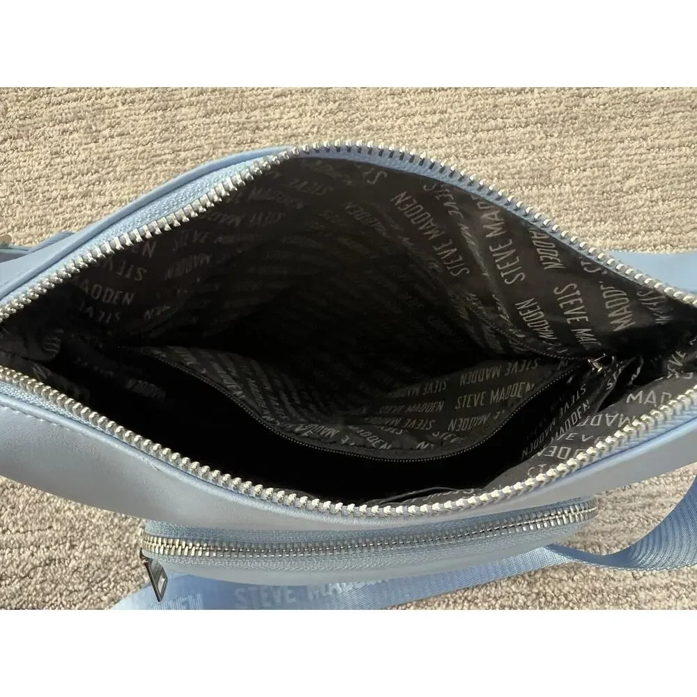Steve Madden Purse Baby Blue Crossbody Travel Date Night - Picture 6 of 8